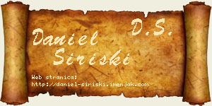 Daniel Siriški vizit kartica